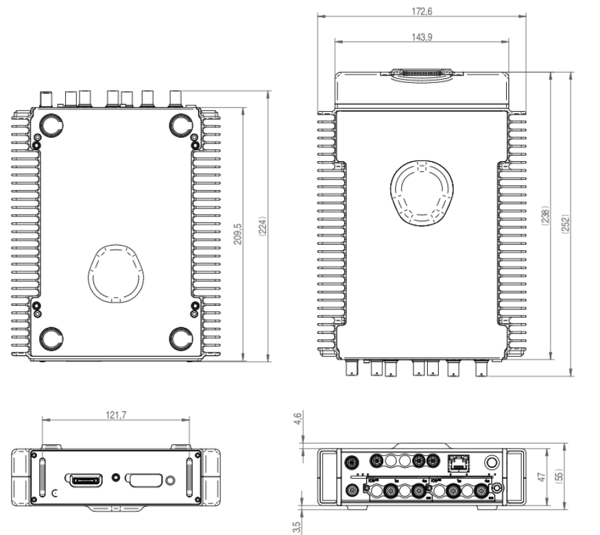 MICROQ Dimensions without battery