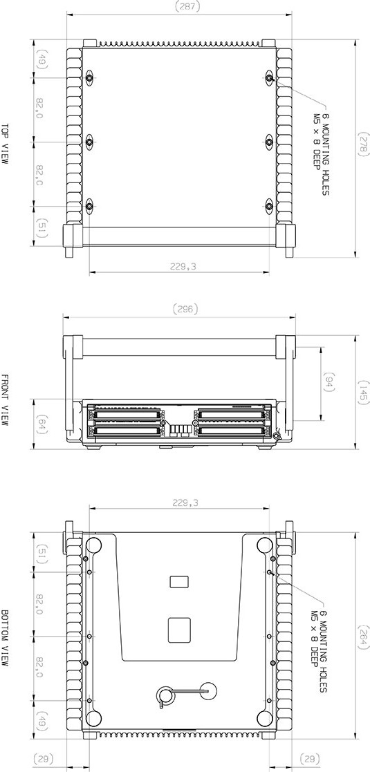 DECAQ 2-slot Dimensions