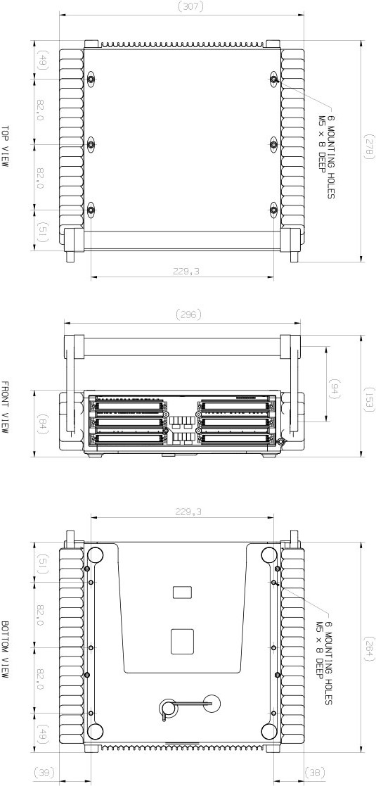DECAQ 3-slot Dimensions