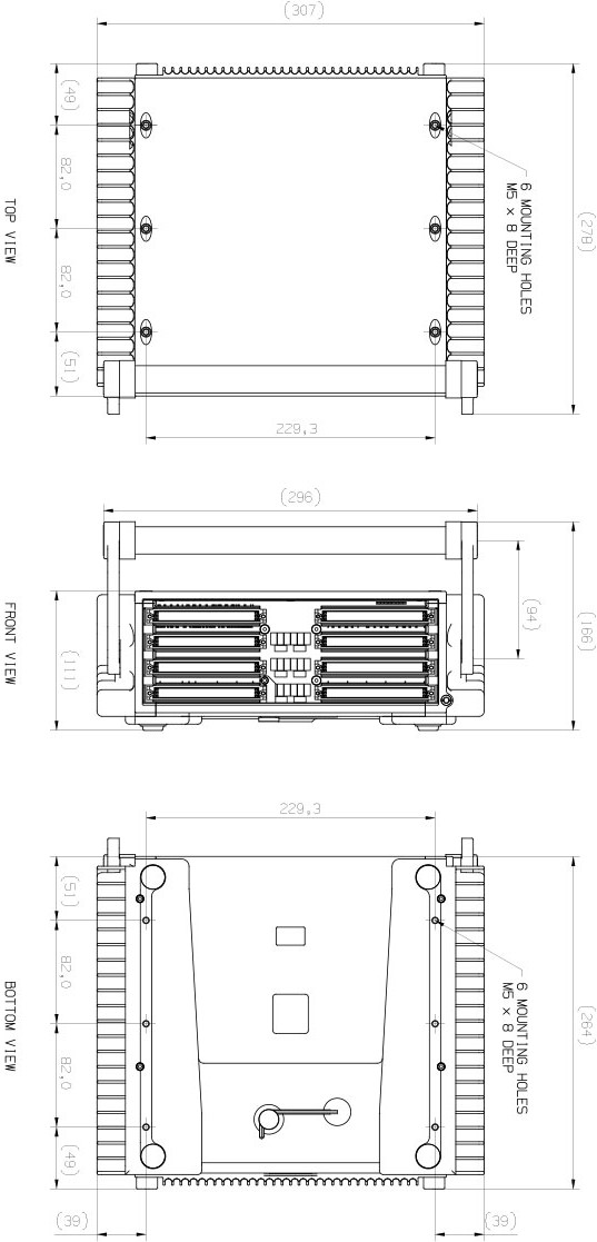 DECAQ 4-slot Dimensions